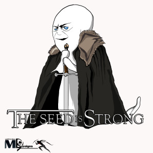 The seed is strong sperm t-shirt design
